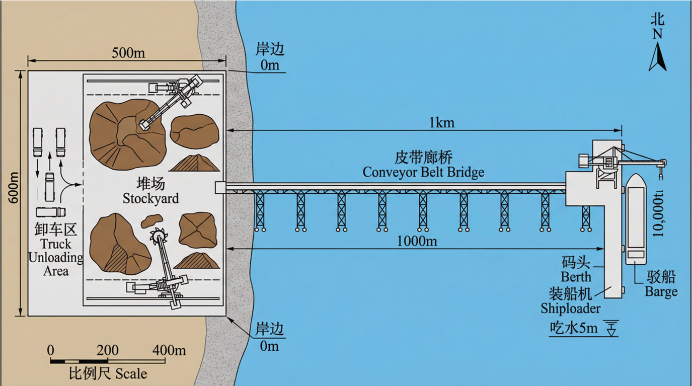 Schéma du transport fluvial